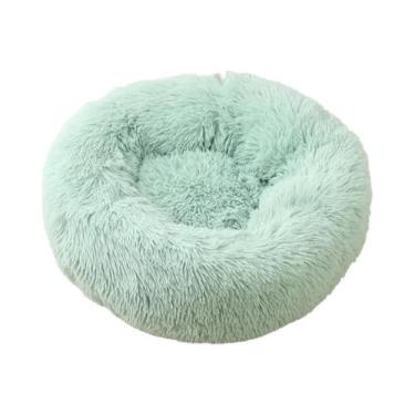 Imagem de Cama Redonda De Pelúcia Macia Para Gatos E Cães, Almofada Para Animais