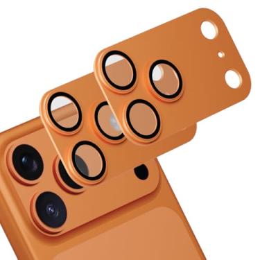Imagem de M.Craftsman Protetor de lente para câmera iPhone 17 Pro (pacote com 2 + laranja, 17PRO MAX)