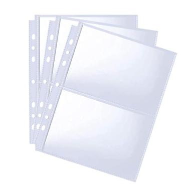 Imagem de BYSLBTY Pacote com 25 capas de fichário de 100 x 15 cm, comporta 100 peças, protetores de página transparente para fichário de 3 anéis (protetores de 25 páginas)