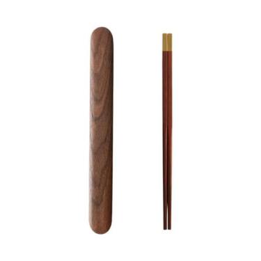 Imagem de Conjunto De Talheres Premium Em Madeira De Noz Com Colher E Estojo Por