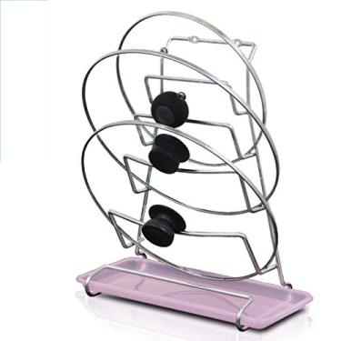 Imagem de Prateleira de cozinha lixina prateleira de aço inoxidável para panela de cozinha (Cor: Prata Tamanho: 32 24 cm) (Cor: Prata Tamanho: 32 24 cm)