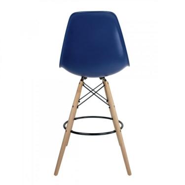 Imagem de Banqueta Eames Dsw Empório Tiffany Azul Bic/madeirado