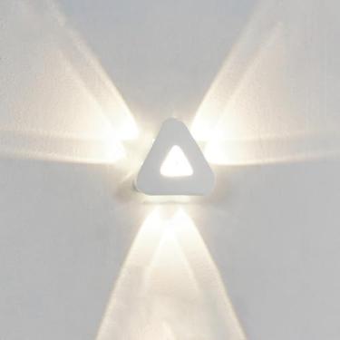 Imagem de GZZBMY LED Outdoor Arandela IP65 Impermeável Alumínio Iluminação de Parede Moderna Minimalista Arandelas Interior/Exterior para Terraço Varanda Corredor Escada Entrada (Luz Branca Branca, 6 vezes)