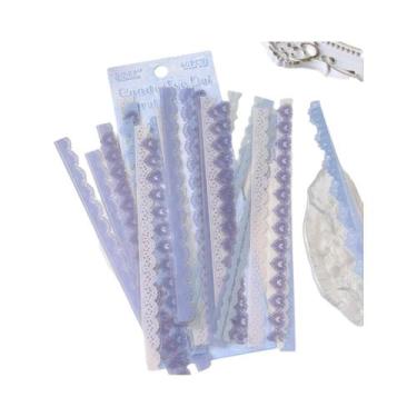 Imagem de Adesivos Autoadesivos De Renda Floral Pastel 40pcs Vintage Para Scrapb