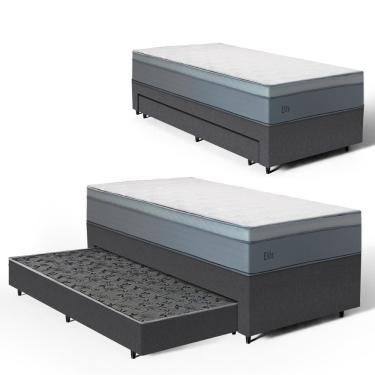 Imagem de Cama Box com Colchão de Molas Ensacadas Pillow In Elite + Auxiliar de Espuma Unique Solteiro 88cm