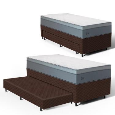 Imagem de Cama Box com Colchão de Molas Ensacadas Pillow In Elite + Auxiliar de Espuma Unique Solteiro 88cm