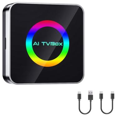 Imagem de Sehawei Adaptador automotivo sem fio CarPlay e Android 2025 - slot para cartão Netflix, YouTube e TF integrado - Plug and Play, converte com fio para sem fio - compatível com carros 2015+, iOS 10+