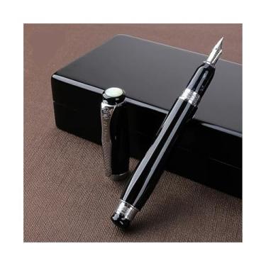 Imagem de ONECMN Caneta-tinteiro Heavy Feeling, com clipe de padrão de dragão, papelaria, escritório, negócios, canetas de tinta para presente masculino de luxo (1 caneta com caixa)