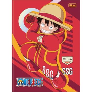 Imagem de Tilibra Caderno Brochura One Piece, 48 Folhas, Capa Dura com Design de Anime, Universitário (Vermelho)