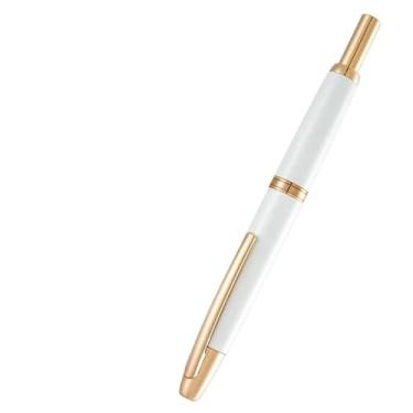 Imagem de FUKUZL Caneta tinteiro azul pérola metal rosa dourado design padrão ponta EF F canetas de tinta para escrever material escolar canetas presentes (21, F (0,5 mm))