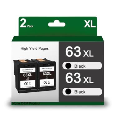 Imagem de H&BO TOPMAE Cartucho de tinta preta 63XL para tinta HP 63 preta XL HP63 HP63xl para OfficeJet 3830 4650 4655 5200 5255 5258 Envy 4510 4520 4512 4513 4516 DeskJet 1112 36300 3632 3634 2130 2132