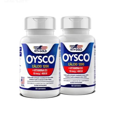 Imagem de Oysco Cálcio 1200 mg + Vit. D3 Vitgold Kit2x 120 comprimidos-Unissex