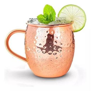 Imagem de Jogo 4 Caneca Moscow Mule Alumínio Cobre Bronze Drinks Bar 500ml - CLI