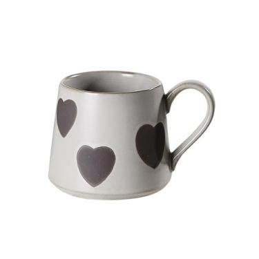 Imagem de Xícaras de café Caneca com estampa preta, cerâmica grossa fosca, xícara de café doméstica, 250ml