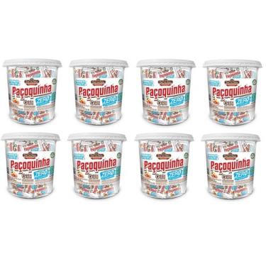 Imagem de Kit 8 Potes de Paçoca Zero Adição de Açúcares 576g DaColônia