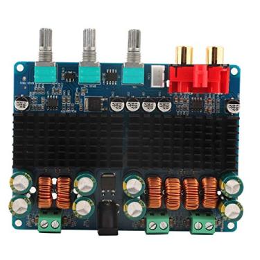 Imagem de WALFRONT Placa Amplificadora Amp BT TPA3116 Módulo Amplificador de áudio 2.1 Canais 50W * 2 + 100W Amplificador de Potência de áudio Com Botão de Controle de Volume para Alto-falante