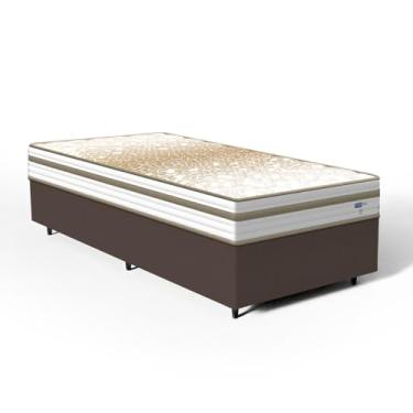 Imagem de Cama Box com Colchão de Molas Ensacadas Double Face Pillow Euro Alfa Probel (Marrom, Solteiro)