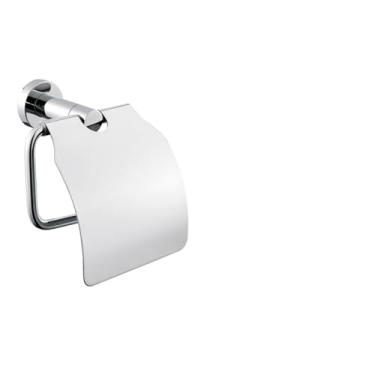 Imagem de Conjuntos de ferragens cromadas para banheiro de aço inoxidável, suporte de escova de vaso sanitário, rolo de papel e toalha, prateleira de chuveiro, saboneteira, ganchos de roupão de parede, suporte