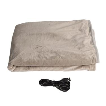 Imagem de Siwoted cobertor aquecido usb 5v 2a material de flanela macio e confortável cobertor elétrico quente para dormir relaxante em casa (Cinza)