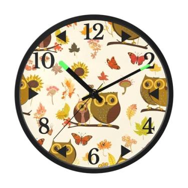 Imagem de STAYTOP Relógio de parede retrô Qwl LED para quarto com brilho noturno, relógios de parede silenciosos de 30 cm para decoração de sala de estar, controle de som, relógio de parede moderno que brilha