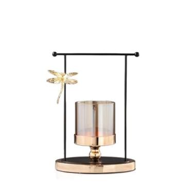 Imagem de Castiçal decoração de castiçal decoração de mesa castiçal luz de vela jantar vidro castiçal acessórios vela vela mesa (A)