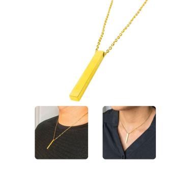 Imagem de Cordão Colar Corrente 50Cm Curto Feminino Masculino Pingente