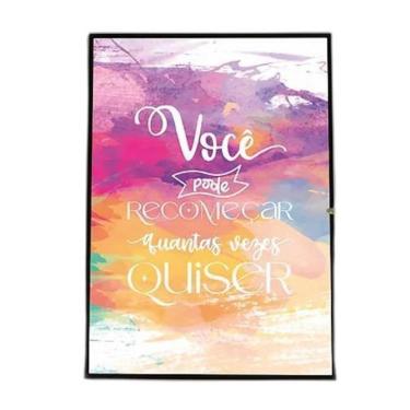 Imagem de Você Pode Recomeçar Quantas Vezes Quiser 33X24Cm Preta