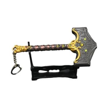 Imagem de Chaveiro Thor Mjolnir Deus Da Guerra 5 Ragnarok Machado De Levitan Lâm