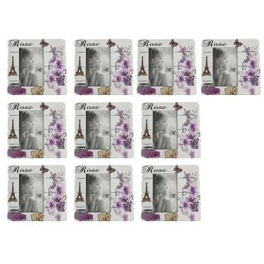 Imagem de Porta Retrato 10x15 Moldura Paris Kit 10 Unidades Flores Decoraçao