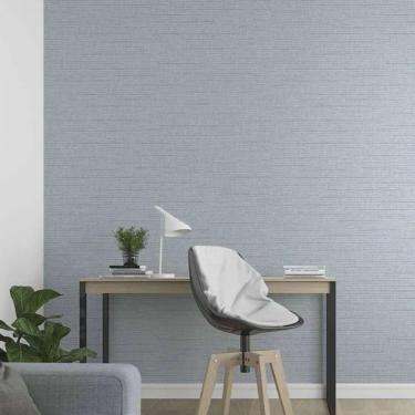 Imagem de Papel De Parede Ivy Aspecto Têxtil Azul 6809-40