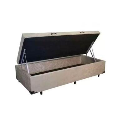 Imagem de Cama Box Baú Solteiro 88 Bello Box - Suede Bege