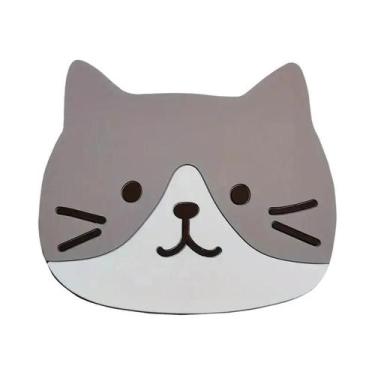 Imagem de Almofada De Silicone Antiderrapante De PVC Com Design De Gato Fofo Par