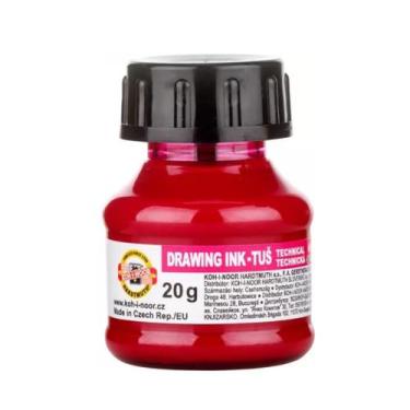 Imagem de Tinta Caligrafia Drawing Ink 20gr Koh-i-noor Vermelho, 20ML