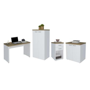 Imagem de Conjunto Escritório Completo Wiesbaden Olmo Branco