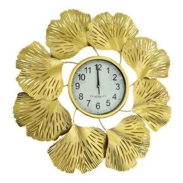 Imagem de Relógio De Parede Dourado 66Cm Luxuoso Metal Design Europeu - Vacheron