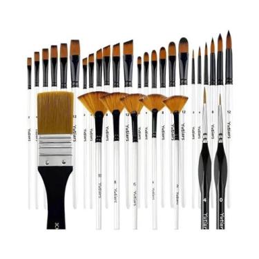 Imagem de Conjunto De Pincéis De Arte Deluxe Com 32 Peças, Profissional, Cabo De