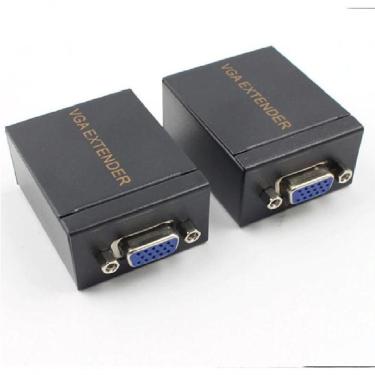 Imagem de Vga Extender Com Transmissor E Receptor 60 Metro Via Cabo De Rede