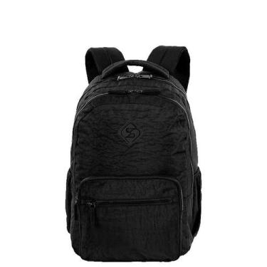 Imagem de Mochila 2 Compartimentos Sestini College Crinkle 3 - Preto, Preto