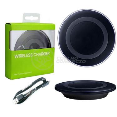 Imagem de Base Carregador Wireless De Mesa Carregador Sem Fio Preto