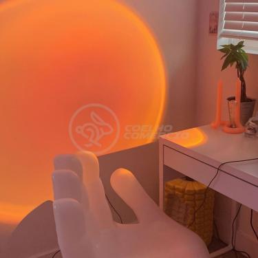 Imagem de Mini Ring Light Sunset Projetor Luminária Vermelho