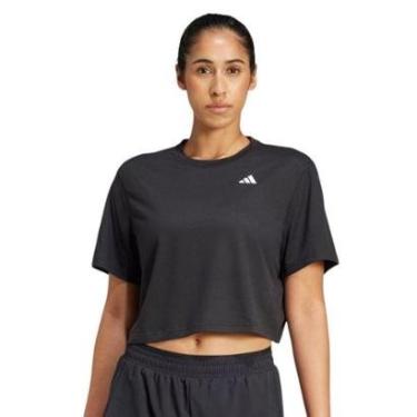 Imagem de Camiseta Adidas Cropped Boxy Essentials Feminina - Preto PP-Feminino