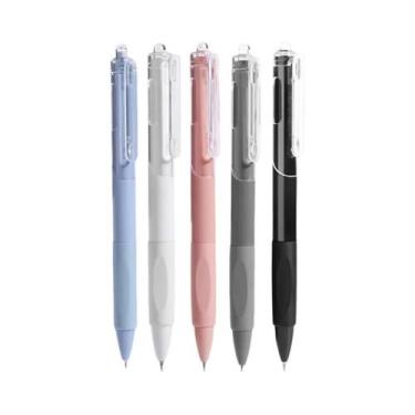 Imagem de Caneta Gel Preta 0.5mm Pacote Com 5 Canetas Esferográficas De Secagem 