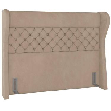 Imagem de Cabeceira Cama Box Casal Queen 160cm P05 Madrid Veludo Bege