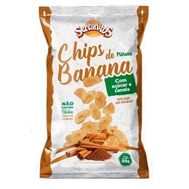 Imagem de Banana Chips Açucar e Canela Sertanitos 50g - Un