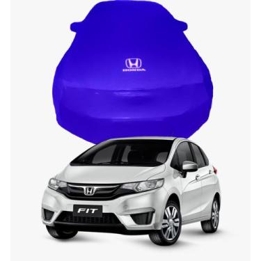 Imagem de Capa de Carro Honda Fit Tecido  Lycra Premium - Cadilhe Capas, Azul Ro
