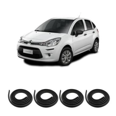 Imagem de Kit Borracha Vedação Das 4 Portas C3 GI/GII 2002 à 2018 - SEM MARCA