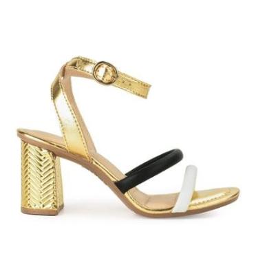 Imagem de Sandália Dakota de Salto Alto Metalizada Y8861-Feminino