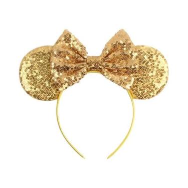 Imagem de Tiara De Orelhas De Rato Com Laço De Lantejoulas De 5 Polegadas Para M