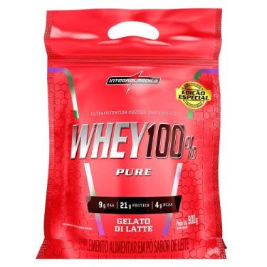 Imagem de Whey 100% Pure Whey Protein 900g Refil - IntegralMedica, GELATO DI LAT