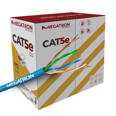Imagem de CABO MEGATRON CATEGORIA 5E COMUNICACAO DE DADOS LAN 4 PARES 305M AZUL